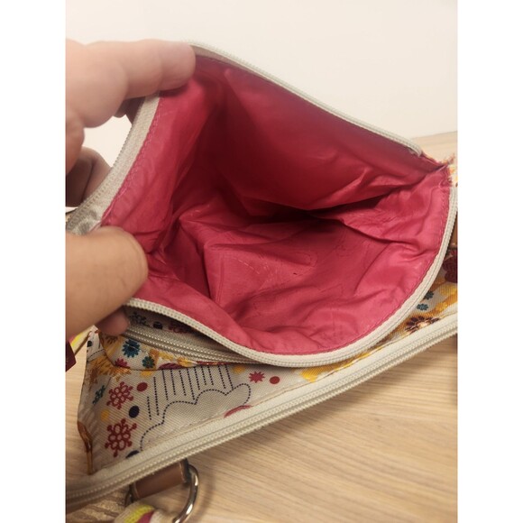 Lily Bloom Hello Sunshine Satchel Handbag Purse Crossbody 7 Pockets - Picture 5 of 9